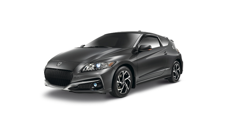Vista frontal del CR-Z EX 2016 en Polished Metal Metallic, que se muestra sobre un fondo blanco liso.