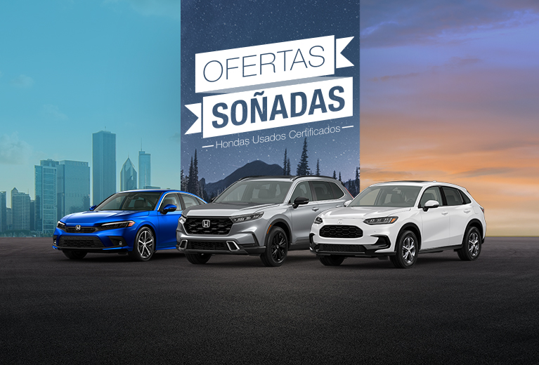Banner del evento de ventas. Se muestra la línea de Civic Sedán 2024, CR-V 2024 y HR-V 2025 Banner del evento de ventas. Se muestra la línea de Civic Sedán 2024, CR-V 2024 y HR-V 2025